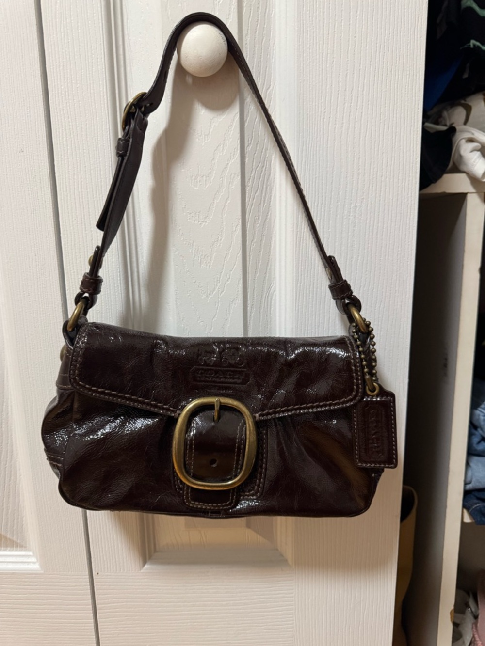 Coach Patent Leather Shoulder Bag